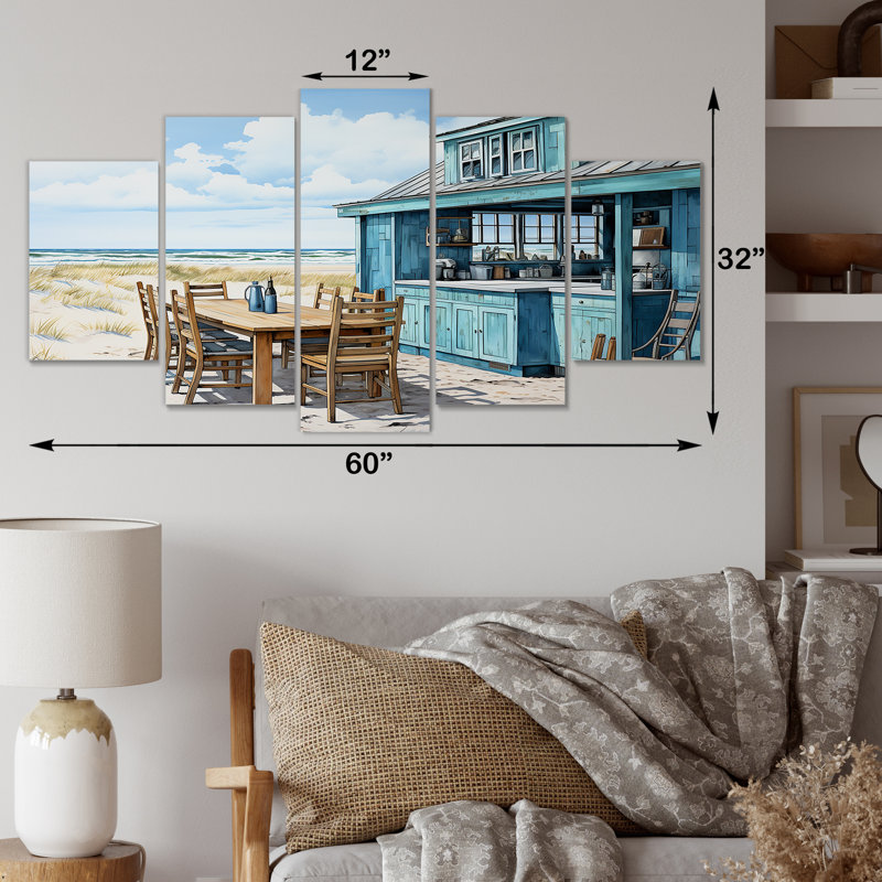 «Oceanfront Beach», ensemble d'art mural mural