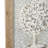 2 Piece Brown Metal Relief Tree Wall Decor with Louvered Design Set, 15"W, 52"H