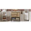 Armoire de rangement pour salle de bain avec lavabo en céramique de 30 po, système d'organisation à tiroirs, porte, tablette ouverte, structure en bois, pieds en métal, cloisons de tiroir faciles à nettoyer, armoire, lavabo massif