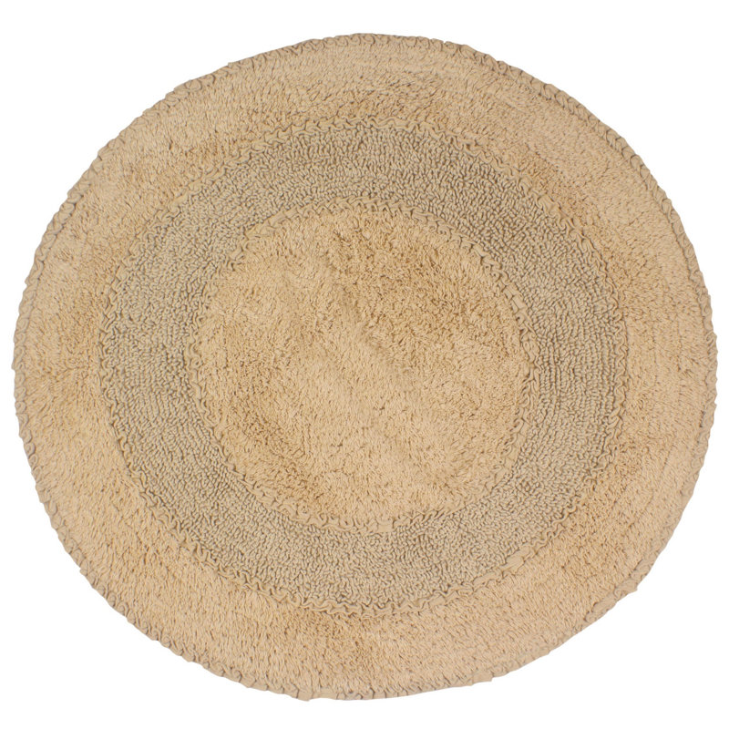 Tapis pour salle de bain en coton moelleux, Lin, L 30 po x L 30 po