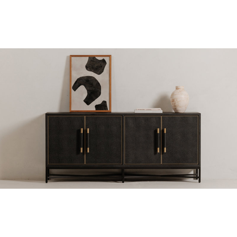 Buffet en bois Meera, Noir