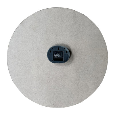 Evelina Shiplap Round Metal Wall Clock