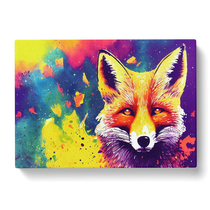 Fox Splashed Vol.1 Abstract - Wrapped Canvas, 35cm H x 50cm W x 3cm D