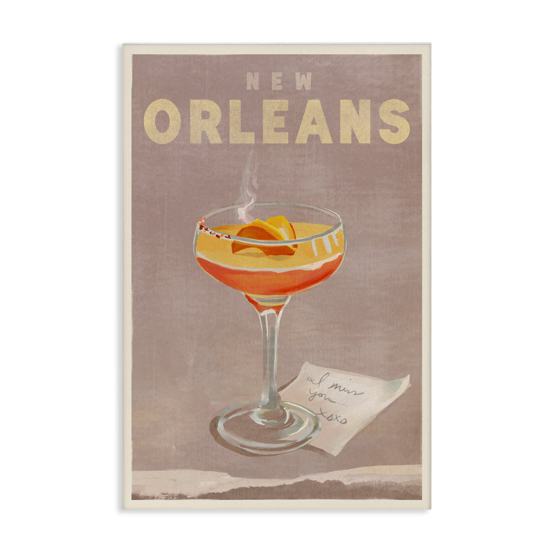 «New Orleans Cocktail» par The Whiskey Ginger, H 36 po x l 24 po