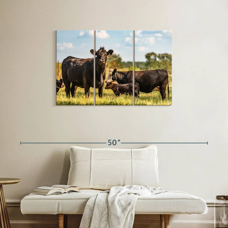 Brampt Grazing Angus Cows, 24" H x 38" W
