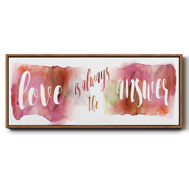 Love is the Answer- Framed Canvas
