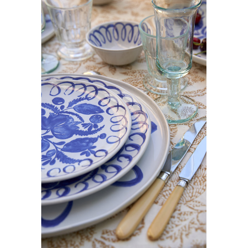 Amalfi Dinner Plate - 10.6", White/Blue