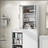 70.87" H Display Storage Cabinet , 4 Tier multi-functional pull-out multi-tier storage shelf & 2 Glass Doors, Modern Wooden Tall Bookshelf Bookcase