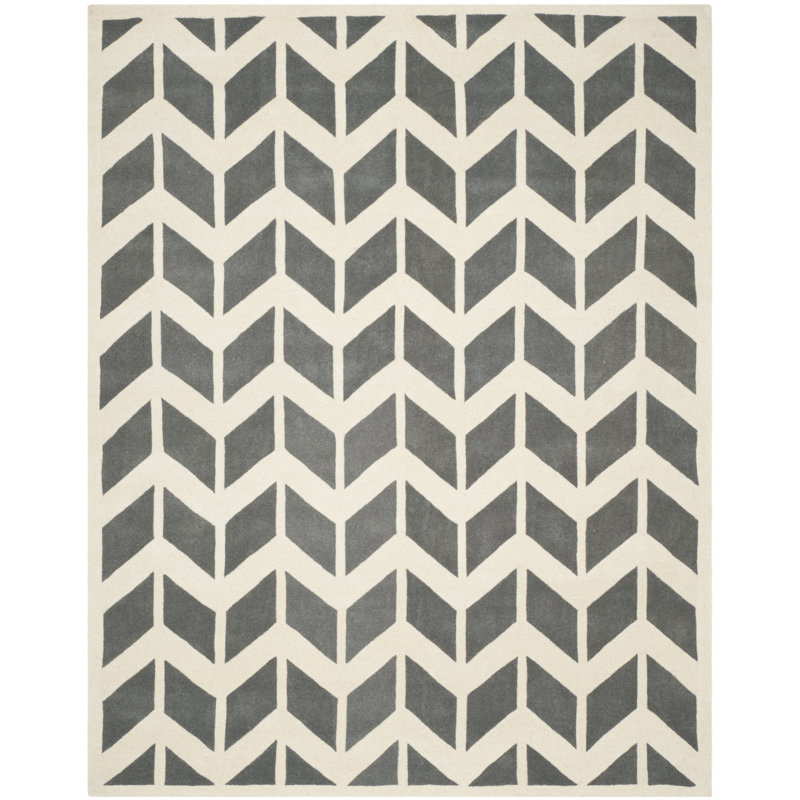 Chatham Hand Tufted Wool Chevron Rug, Rectangle 8'9" x 12'