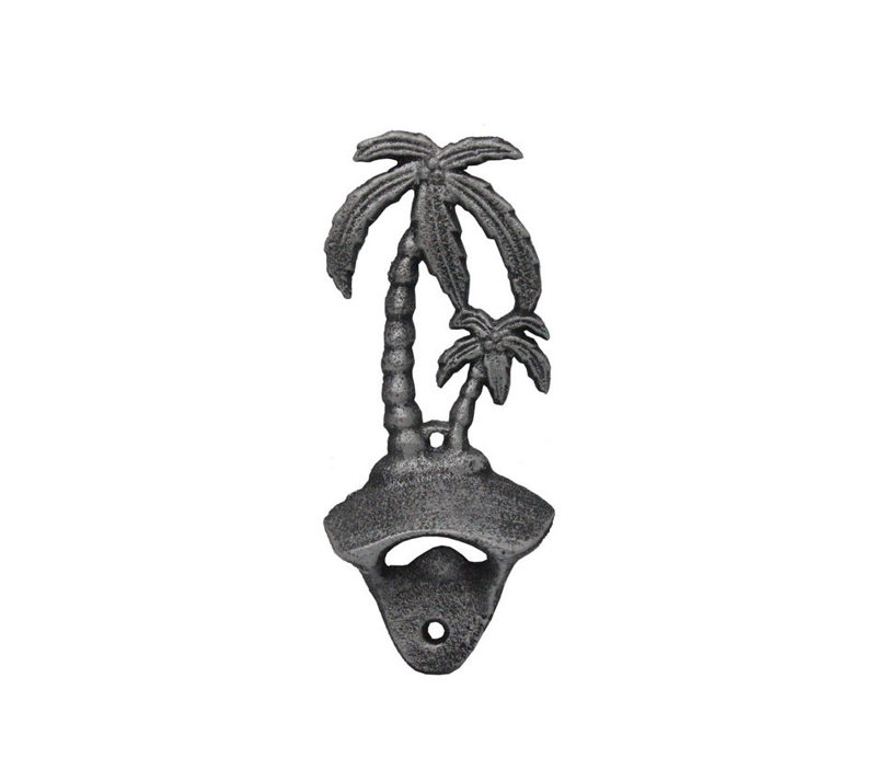Ouvre-bouteille en métal Orlovista Palm Tree, Argent rustique