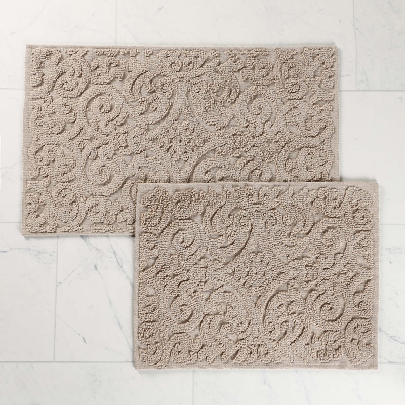 Ensemble de 2 tapis de salle de bain Venere, Beige, LARGE- 2 pièces