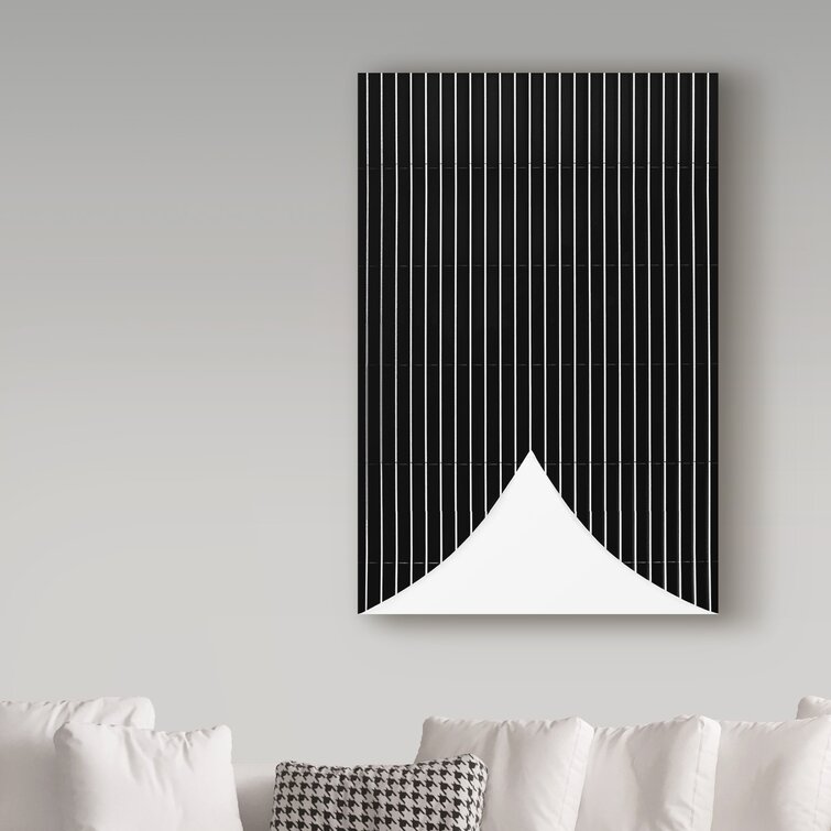 'White Stripes' Graphic Art Print on Wrapped Canvas