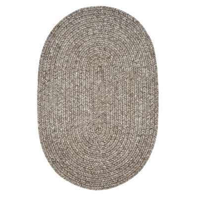  Braided Rug Washable Indoor/Outdoor Weatherproof Beige/Gray Rug