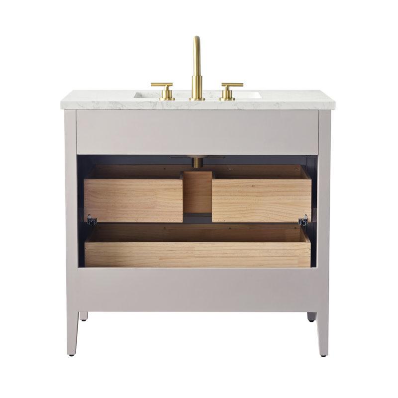 Emma 36" W Single Vanity, Taupe