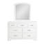 Commode de rangement moderne à finition blanche avec 7 tiroirs Smooth Glides