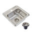 Évier de cuisine avec crépine à panier encastrable L 15 po x l 15 po Craftsmen Series