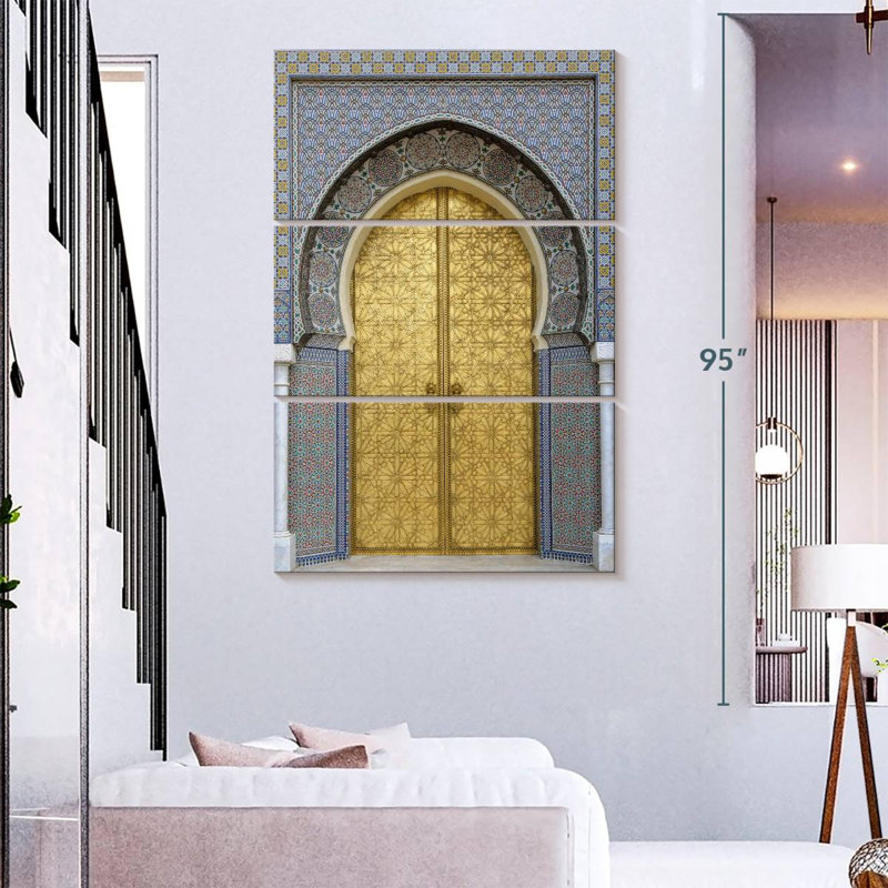 Porte de style marocain, H 74 po x l 48 po