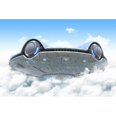UFO In The Sky by ILexx - Wrapped Canvas Print
