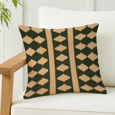 Coussin décoratif intérieur et extérieur brun Trellis