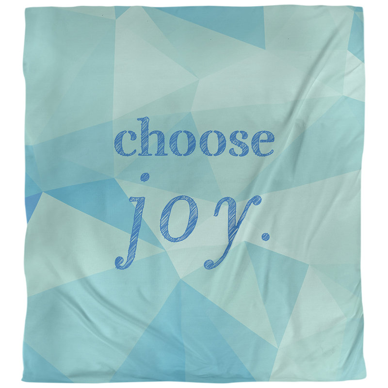 Housse de couette simple choose joy quot, Housse de couette pour très grand lit, Bleu zircon