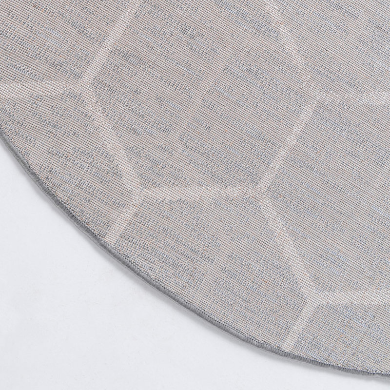 Jabrayah Geometric Indoor Rug, Round 7'