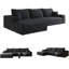 Canapé modulaire 107 po avec méridienne en L 107 po, canapé modulaire moderne avec assise profonde, canapé rembourré pour le salon et la chambre à coucher, aucun assemblage requis-361941142-361941147