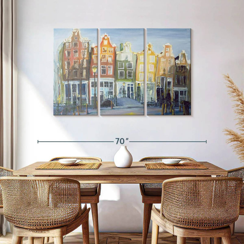 Les maisons Sireci à Amsterdam, H 36 po x l 57 po
