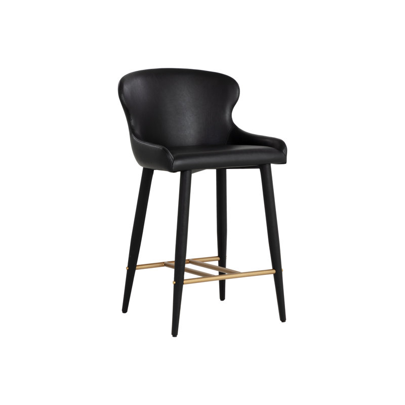 Evora Counter Stool - Bravo Black, Black, Counter Stool (26” Seat Height)