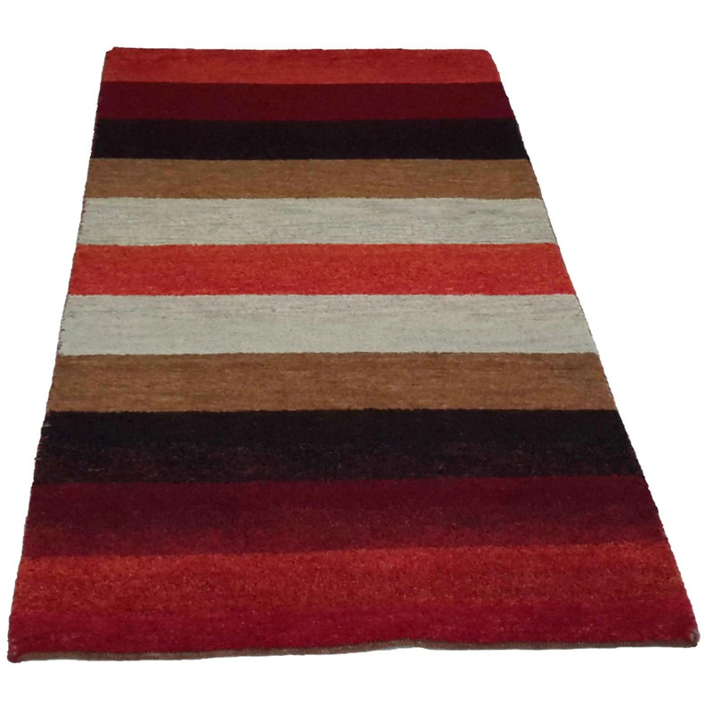Tapis rouge multicolore unique 3 pi x 5 pi Necmi