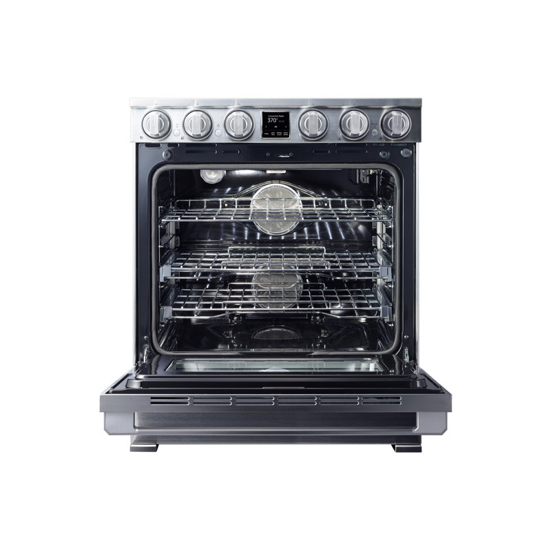 30" Pro-Range 4 Burners, Transitional, Silver, NG/LP, Induction
