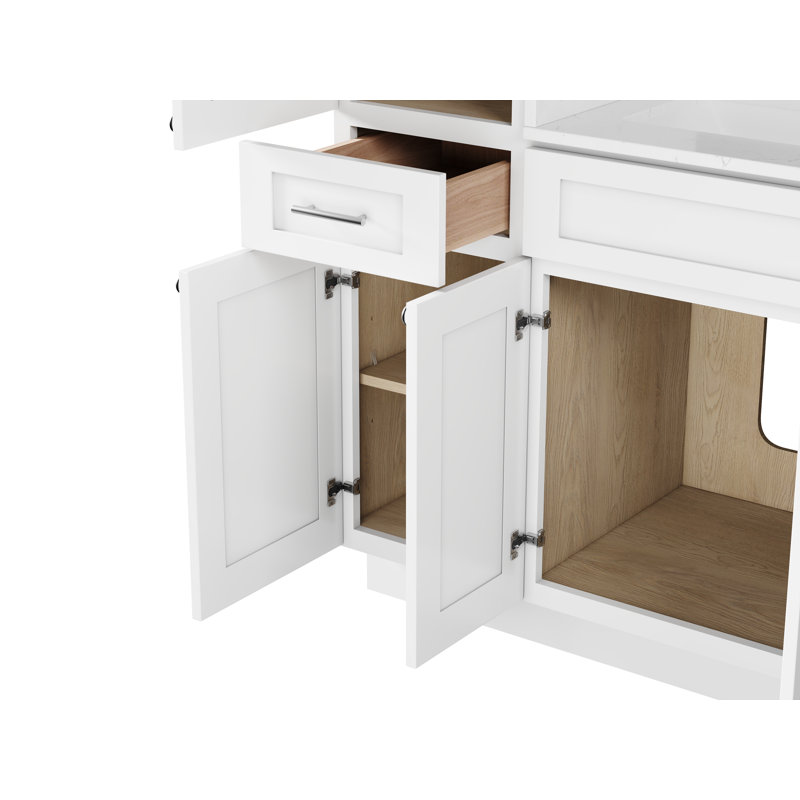 Meuble-lavabo simple 63 po Disar, Blanc