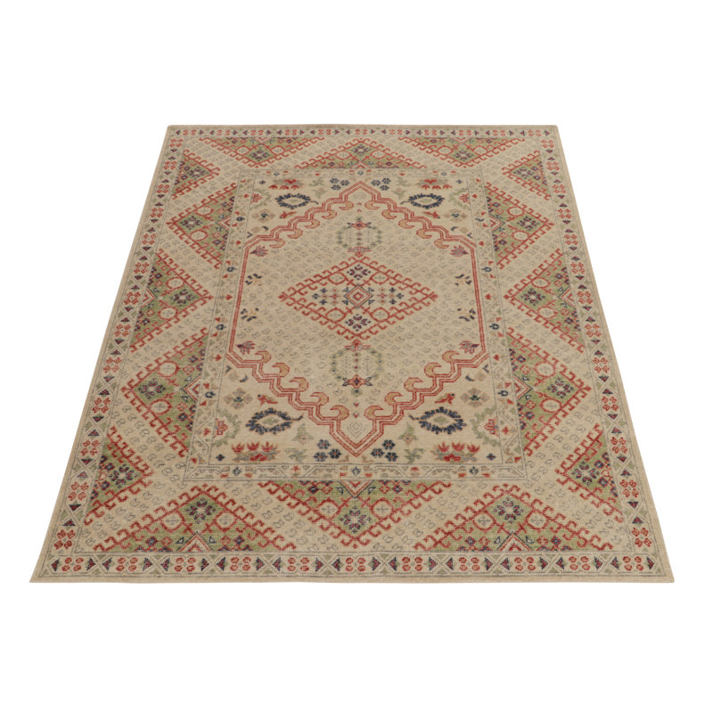 Homage Wool Oriental Area Rug in Green/Red/Brown