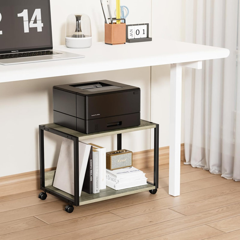 17.72" Printer Stand, Washed Gray
