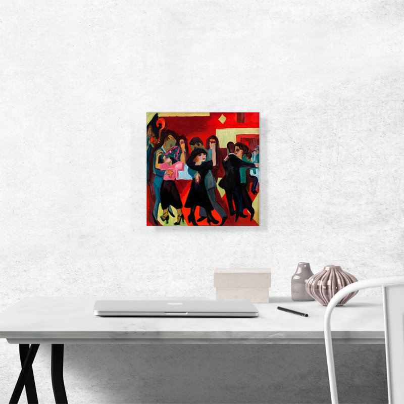 «Tangotee 1921» par Ernst Ludwig Kirchner, reproduction sur toile tendue, H 12 po x l 12 po x P 1,5 po