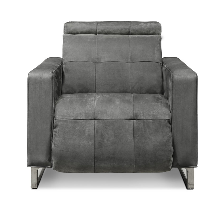 Casino Royale Power Recliner, Rosa Antico (Providence), Satin Brass
