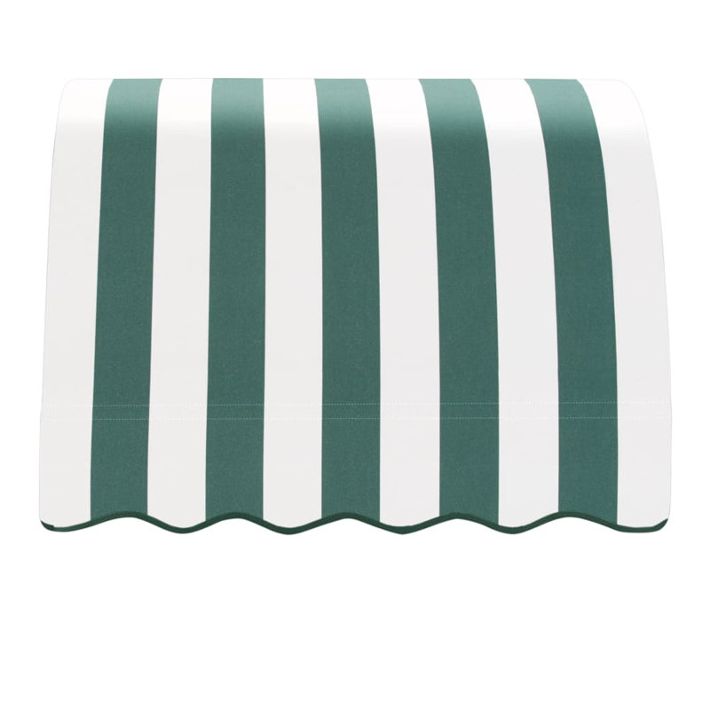 Auvent fixe en tissu acrylique Awann Savannah, Forêt / rayure blanche, H 44 po x l 52,5 po x P 36 po