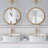 Solid Wood Round Wall Mirror