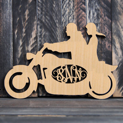 Décoration murale 3 lettres de motocycle personnalisé