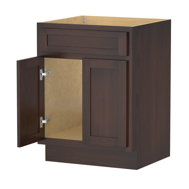 Base de meuble-lavabo simple Hibbitts 24 po seulement, Brun