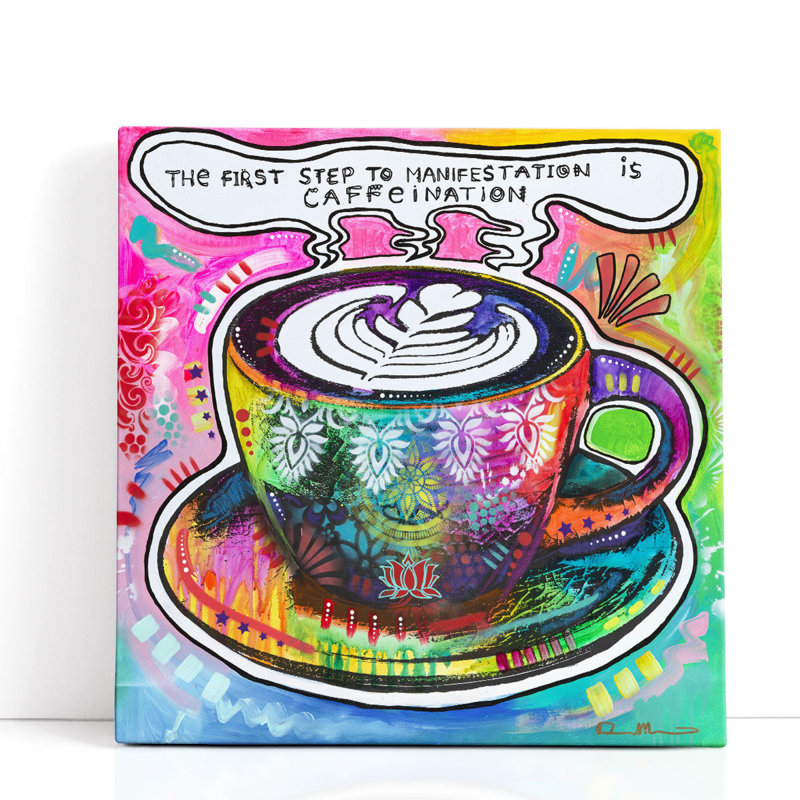 «Caffeination», reproduction d'art sur toile, 12" H x 12" W