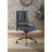 Tinzud Gray Leather Office Chair