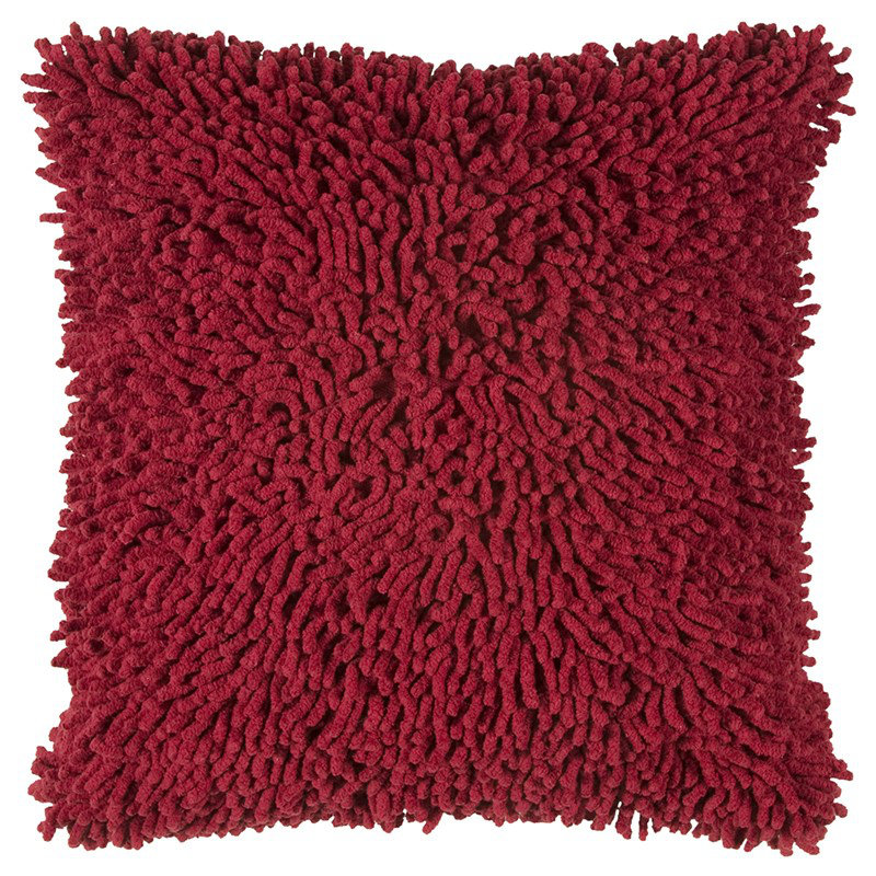 Coussin 18 "en coton rouge