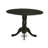 5 Piece Modern Dining Table Set Includes a Round Wooden Table with Dropleaf and 4 Faux Leather Kitchen Dining Chairs, 42x42 Inch, Black-732120196-715853298