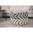 Alina Wool And Cotton Pouf, Natural And Blue