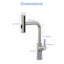 Robinet de cuisine rotatif rétractable Abuzer 360 en nickel brossé, 4 options de jet pour différents besoins, contrôle des éclaboussures, cartouche en céramique à fonctionnement doux, ensemble d'installation complet, nickel de style contemporain-121752866