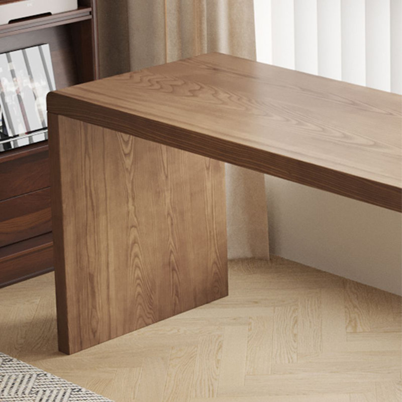 Bureau de direction rectangulaire en bois massif avec tiroirs Burlywood, H 29,53 po x l 62,99 po x P 23,62 po