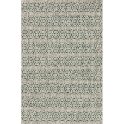 Jimmu Gray/Teal Indoor/Outdoor Area Rug