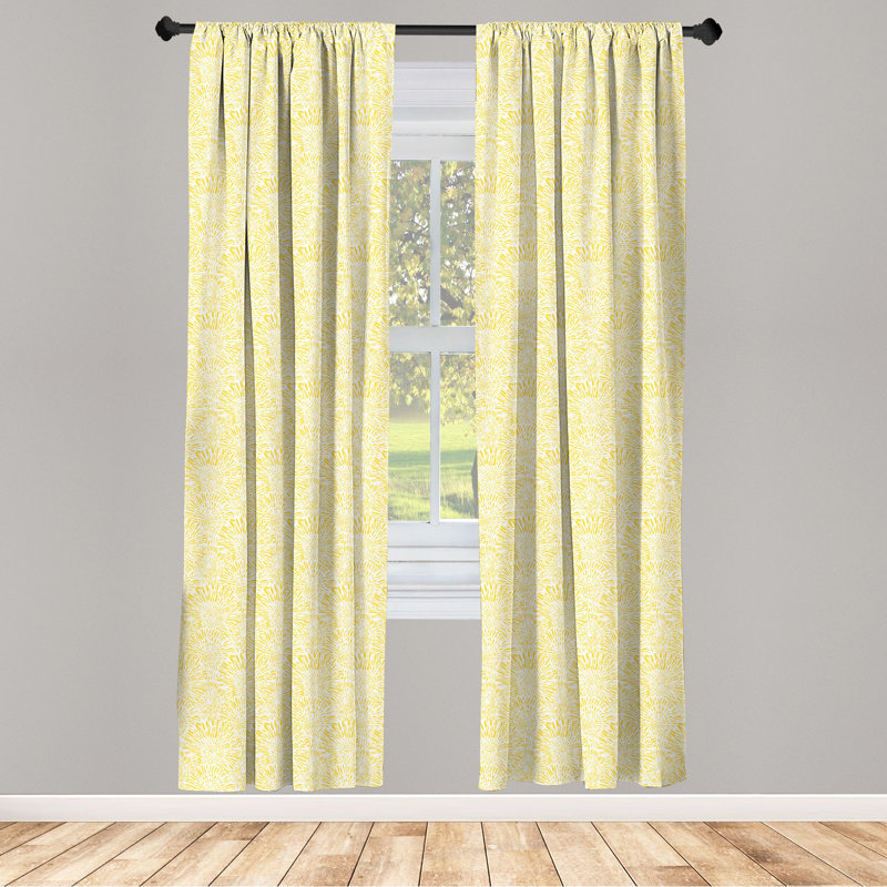 Semi-Sheer Rod Pocket Curtain Panels, 28" x 95"