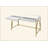 White High Gloss & Gold Finish Vanity Desk
