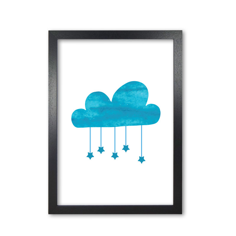 Cloud - Painting, Black Grain Frame, 85 cm H x 60 cm W x 5 cm D